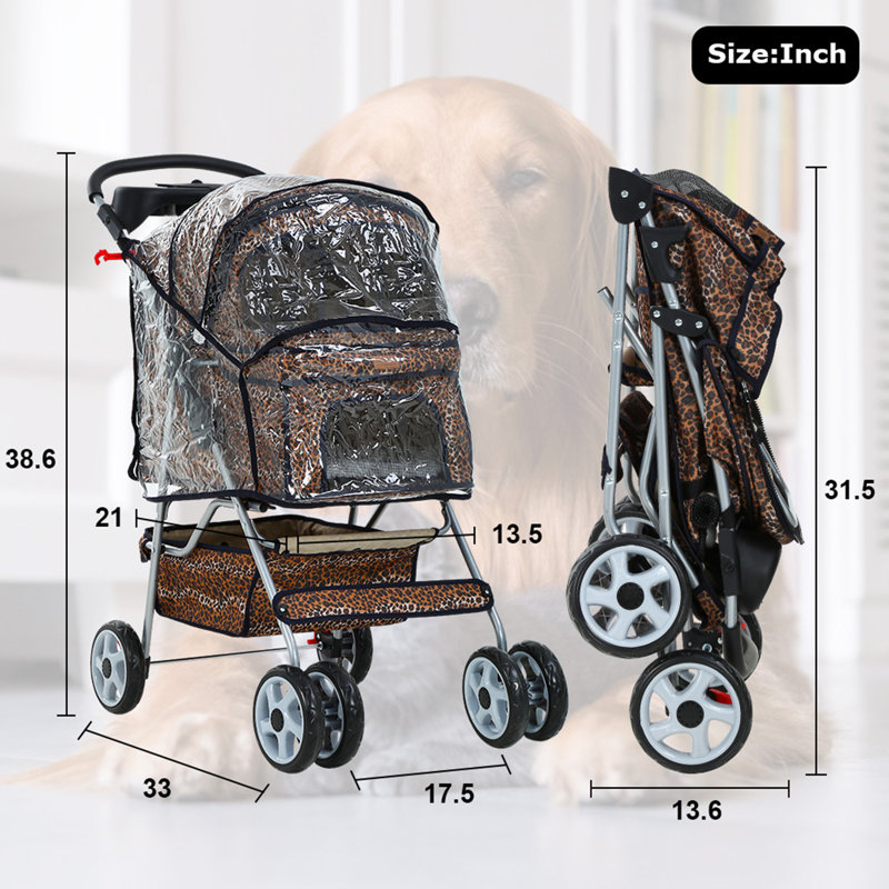 BestPet Folding Standard Stroller Wayfair